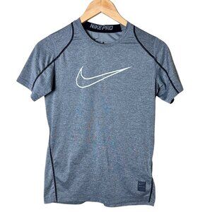 NIKE PRO Dri-Fit FItted Athletic Work Out Shirt Size Large Mesh Details
